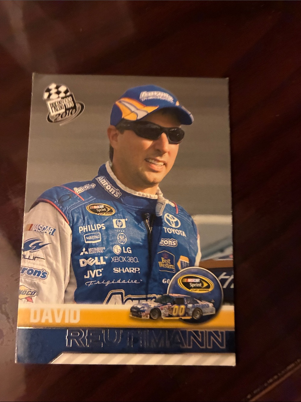 Blue Racing Driver Trading Card - Unbranded